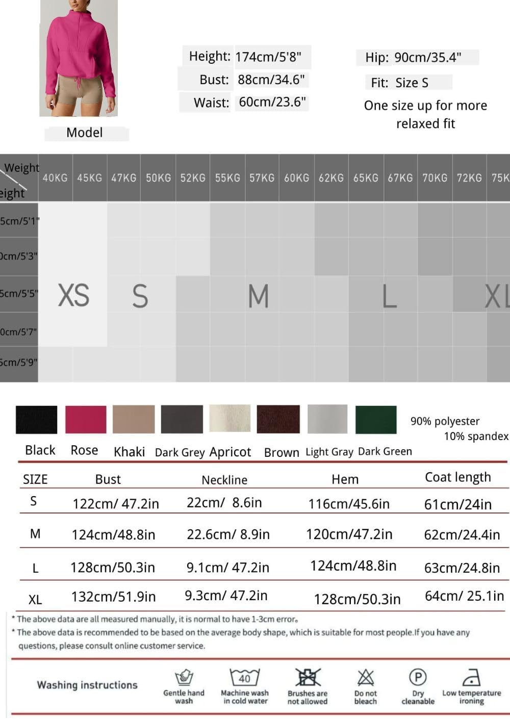 QINSEN Women Half Zip Fleece Sweatshirt Mock Neck Long Sleeve Winter Cozy Sherpa Pullover Sweater Tops - Image 7