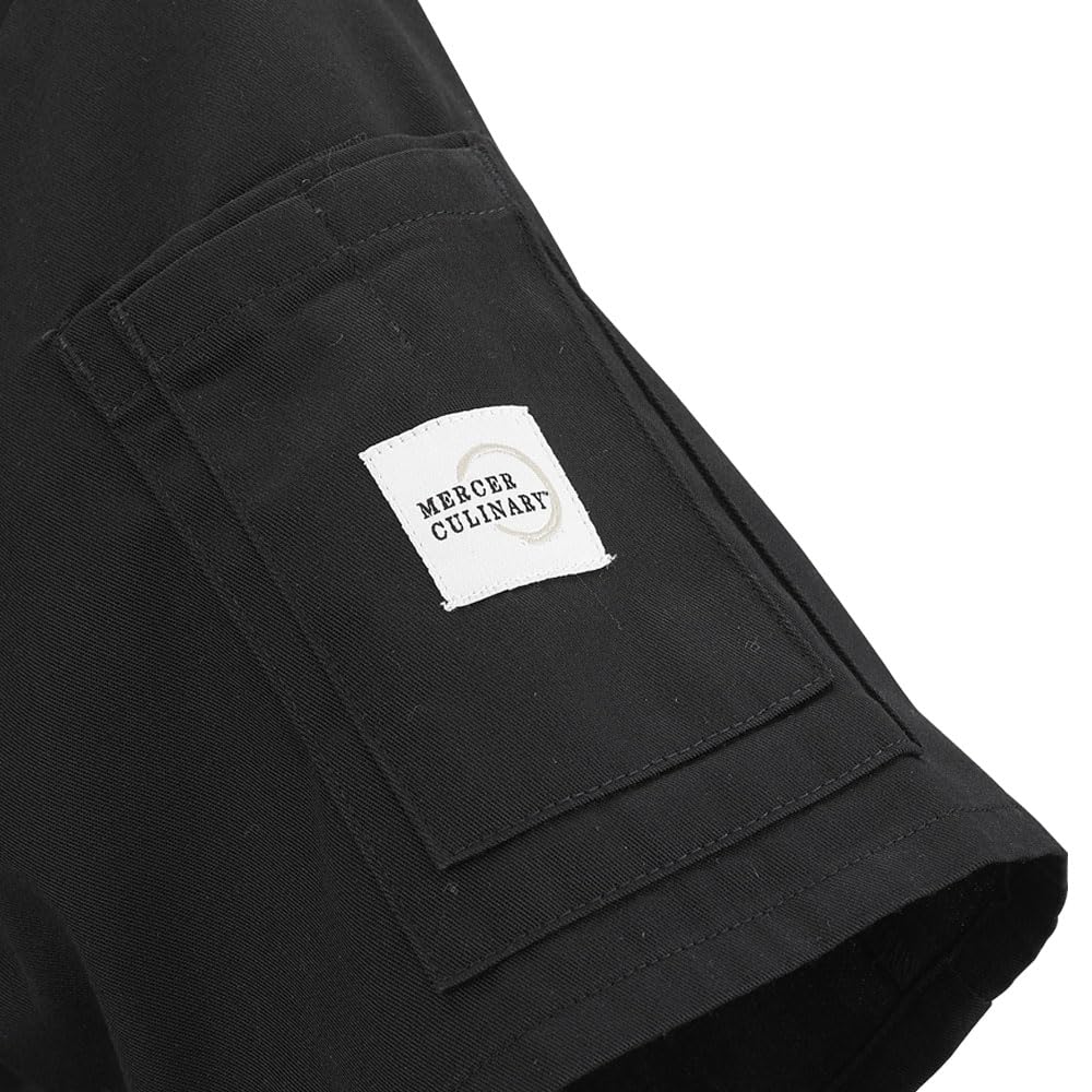 Mercer Culinary Genesis Damen Kochjacke Kurzarm mit Stoffknoten Knöpfe