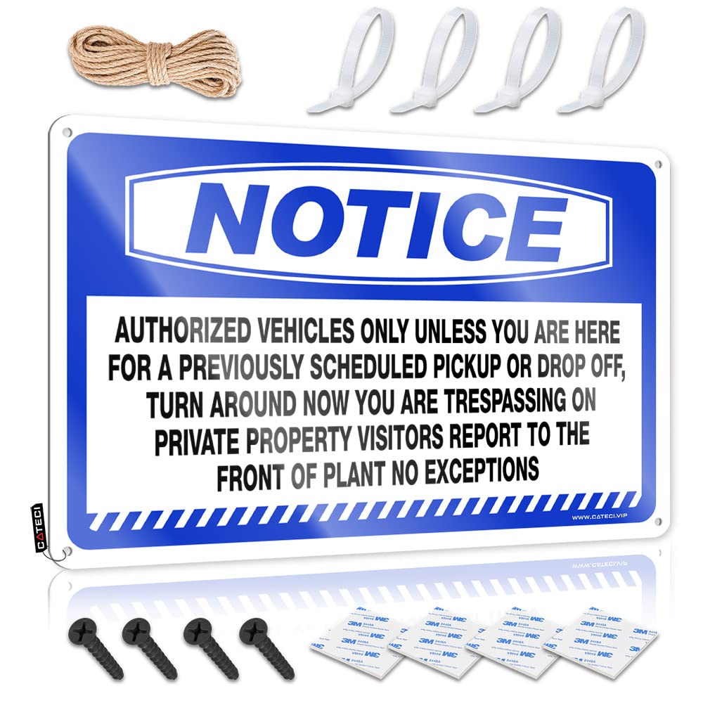 Metal Tin Sign Retro Notice Authorized Vehicles Only Unless You Are Tin Sign Outdoor Tin Sign Beer Decor