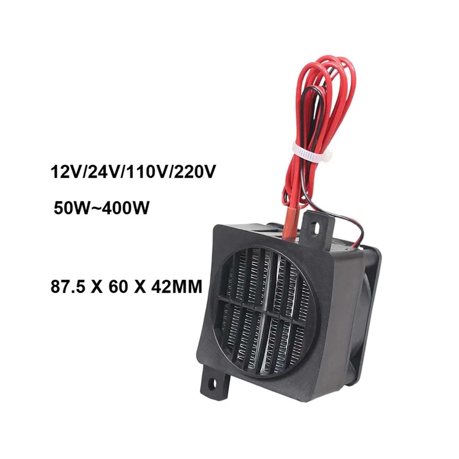 12-220V 50W-400W Inkubator PTC grzałka z wentylatorem elektryczny element grzewczy 12 V 24 V 48 V 110 V 220 V ceramiczny termostatyczny (izolowany) 220 V 150 W)