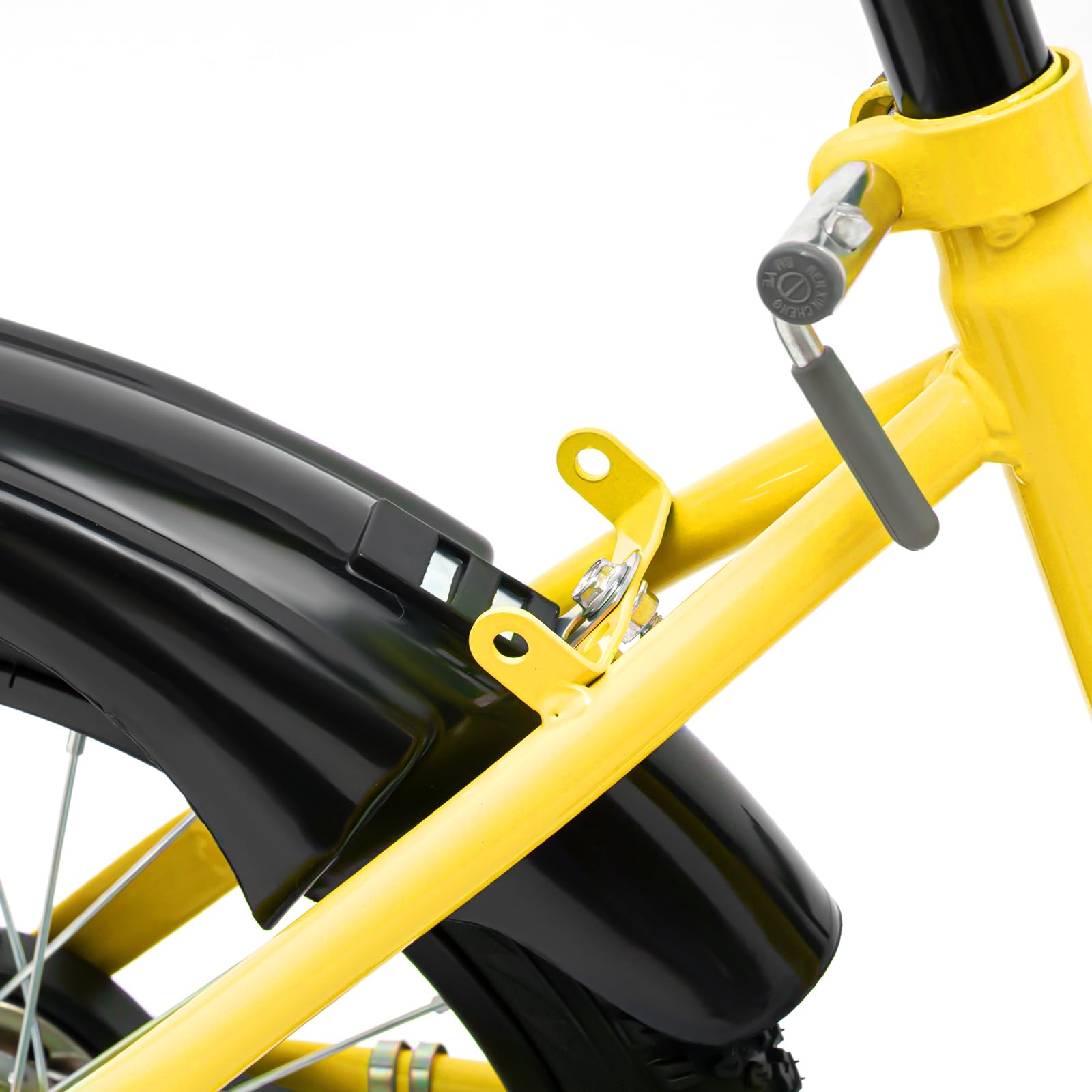 Vélo enfant 16 pouces roues stabilisatrices garçons filles 4-8 ans guidon selle réglables cadre acier carbone double freinage