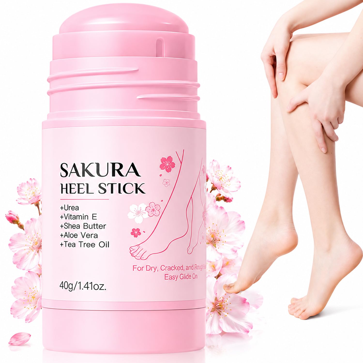 Sakura Foot Heel Stick, Cracked Heel Repair Balm for Dry Cracked Heels