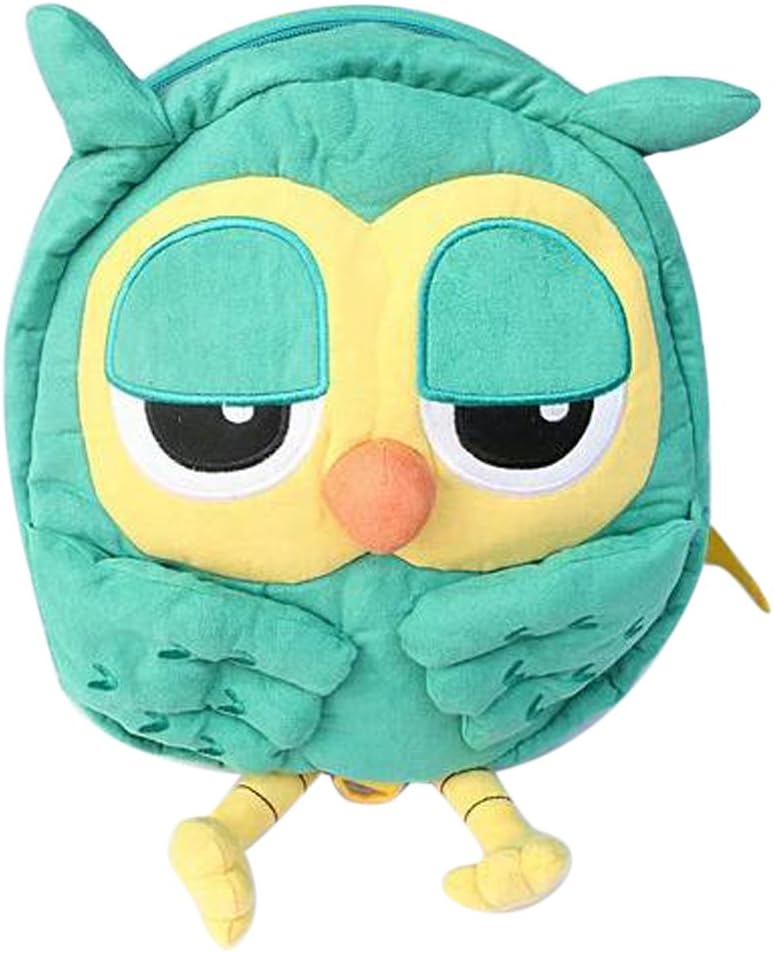 Your Gallery Baby's Super Cute 3D Green Owl Harness Backpack Plush Handbag, Size L