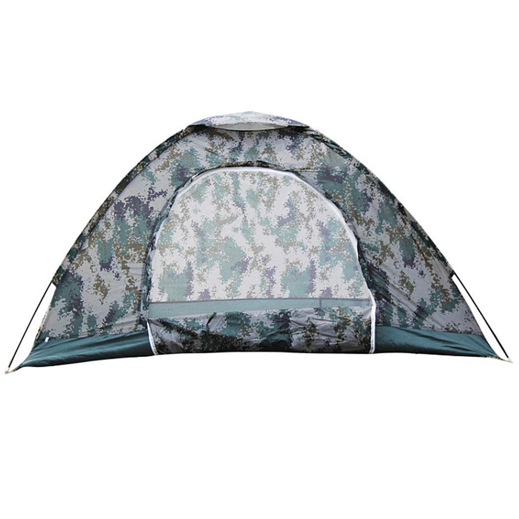 Tente de camping double couche imperméable avec porte ronde pour 4 personnes