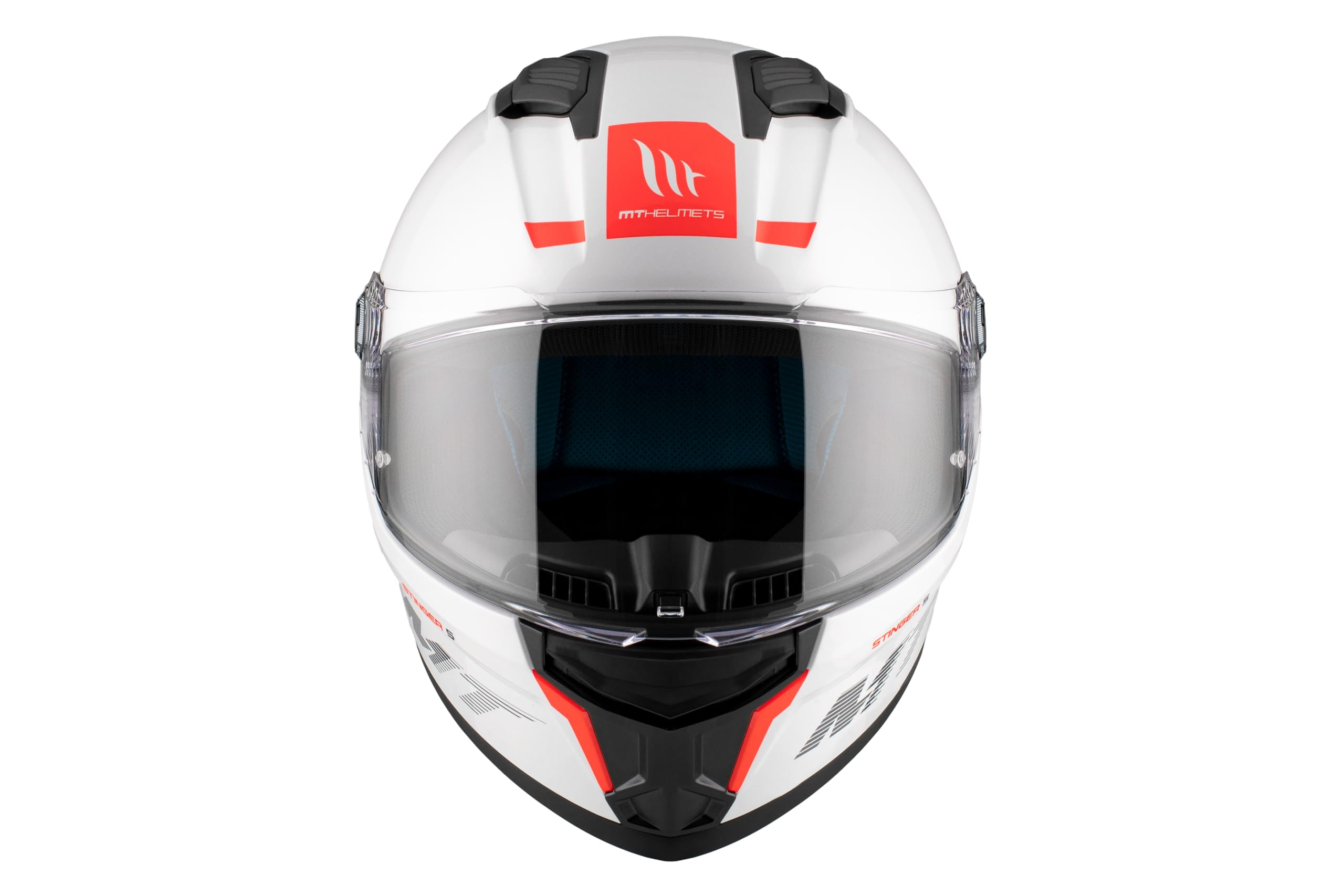 MT Helmets Stinger 2 – Casco Moto Integral Deportivo con Pantalla Antivaho Compatible con Pinlock, Visor Solar Full Vision, Interior Lavable y Calota HIRP | Homologado ECE 22.06 & Dot
