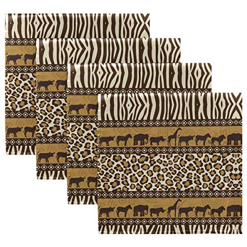 Servilletas de Tela ALAZA Animal Leopardo x6 miniatura 4