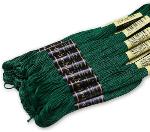 Miniatura 42 de Paquete de 12 hilos de bordado de alta calidad, madejas de 100% algodón egipcio de alta calidad, hilo de bordado de punto de cruz, algodón trenzado