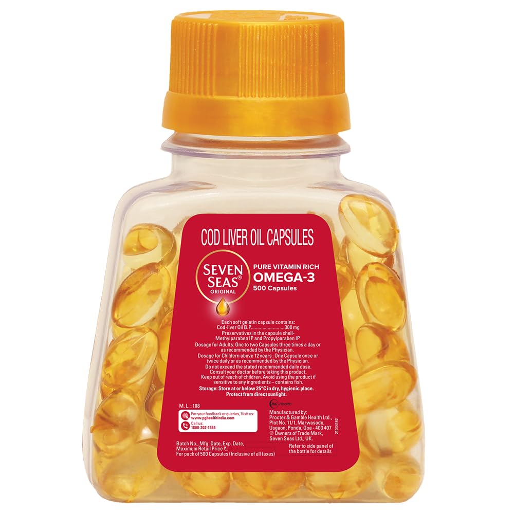 Seven Seas Cod Liver Oil - Pack of 500 Capsules