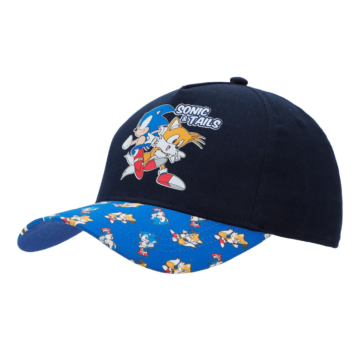 Bioworld Sonic The Hedgehog Sonic & Tails Youth Adjustable Blue Baseball Hat – Official Sega Merchandise Cap For Kids, One Size