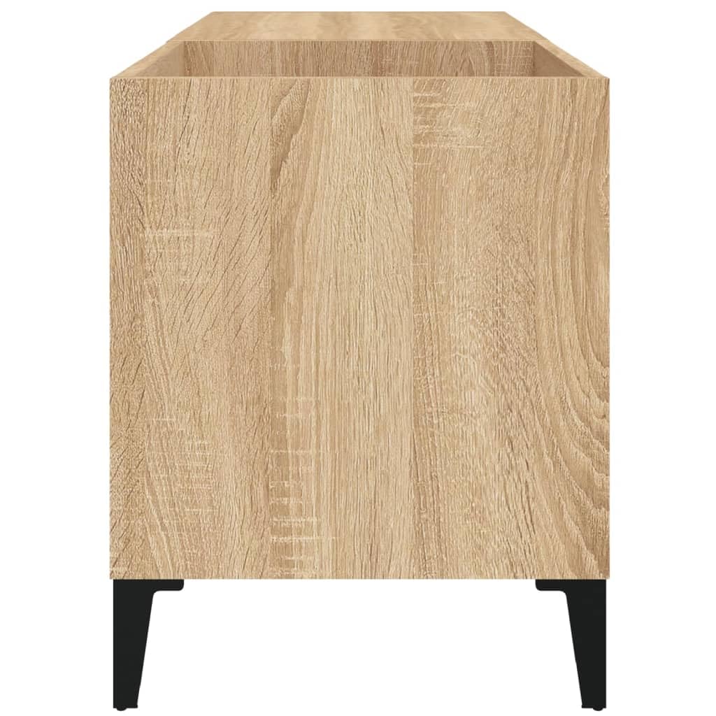 vidaXL Armoire à Disques, Armoire Latérale avec Rangement, Meuble pour Tourne-Disque, Buffet de Salon, Moderne, Chêne Sonoma Bois d'Ingénierie