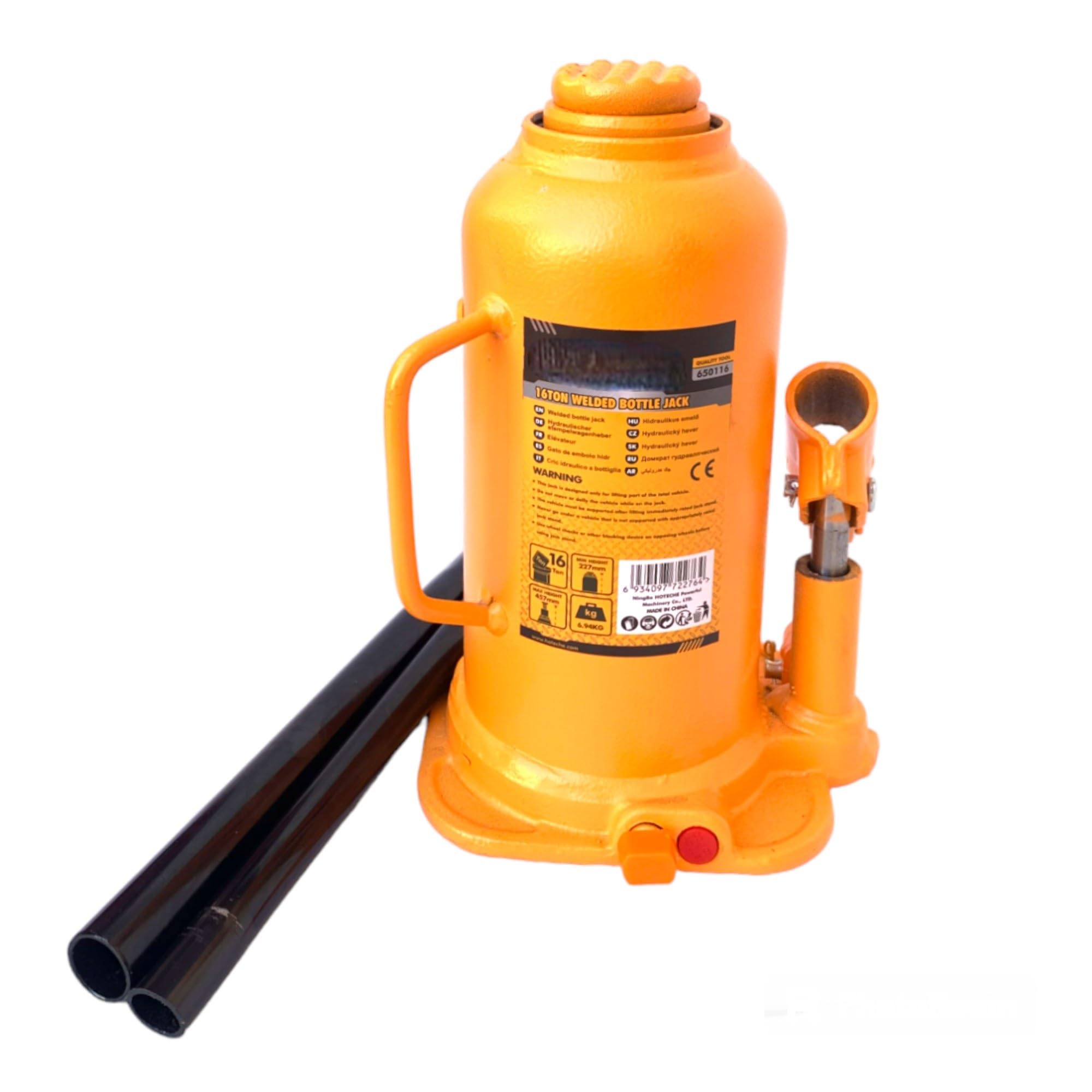 Crick Cric Idraulico per auto a bottiglia Sollevatore Martinetto 16 Tonnellate per Auto Furgoni Roulotte 16 TON