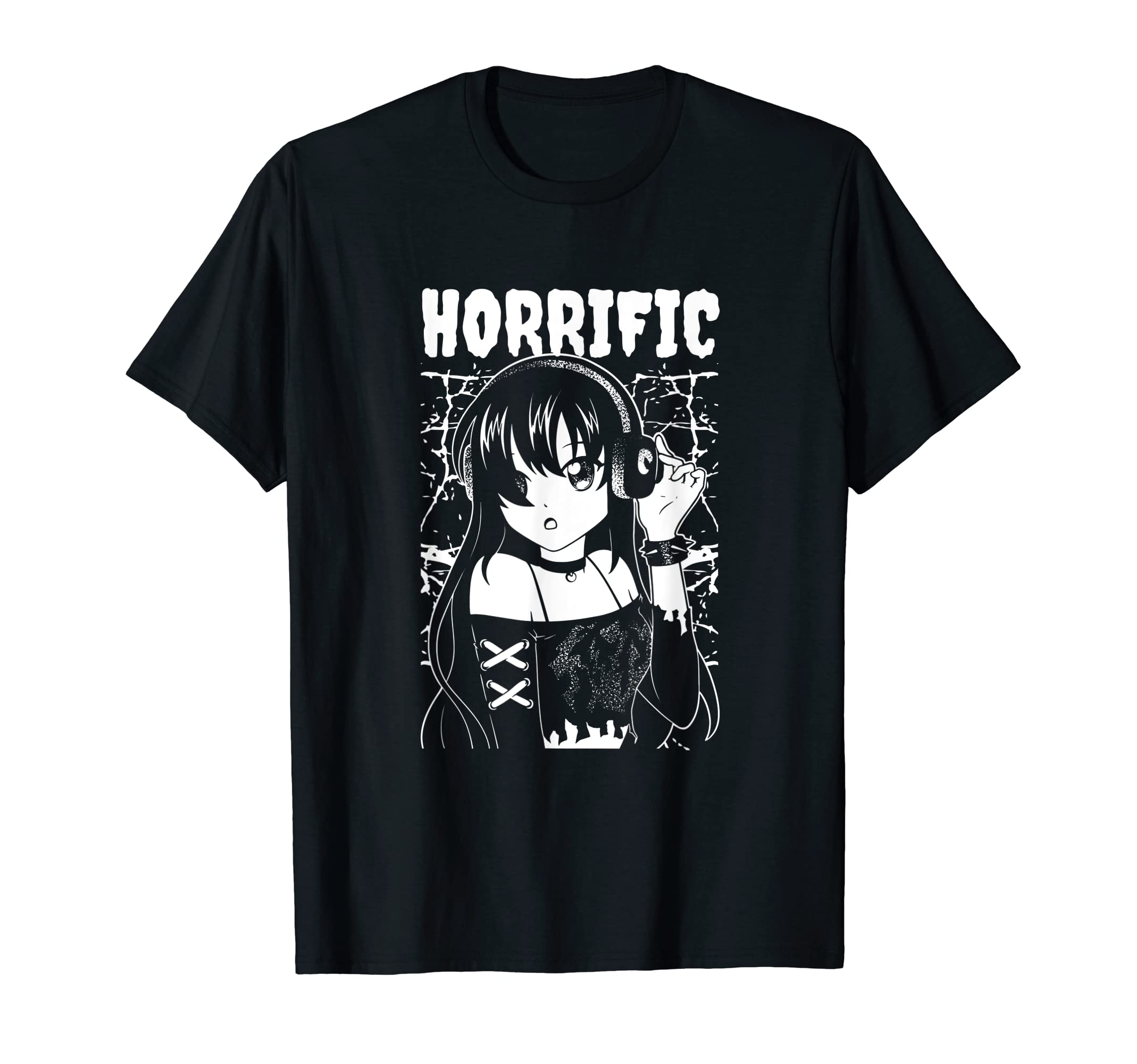 Horrific Music Girl Goth gift store motif graphicHorrific Music Girl Goth T-Shirt