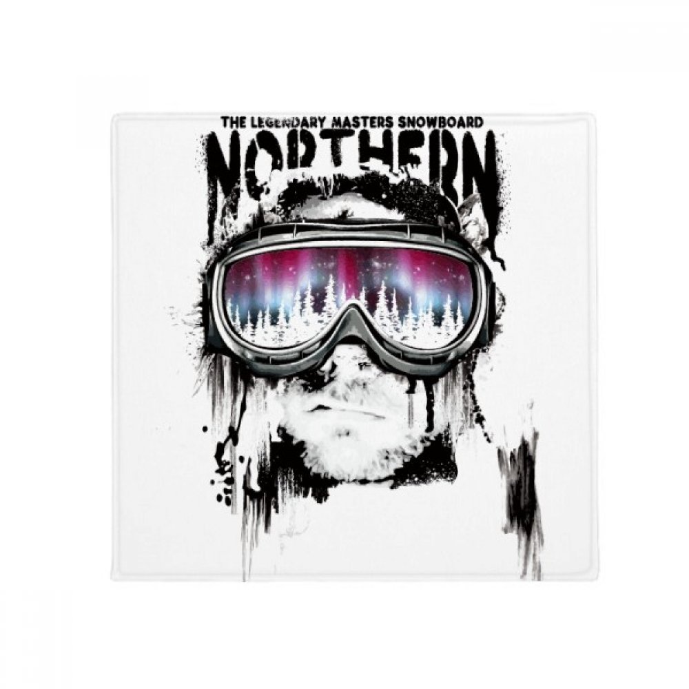 Tapis de sol carré cuisine 80 cm motif graffiti masque de ski