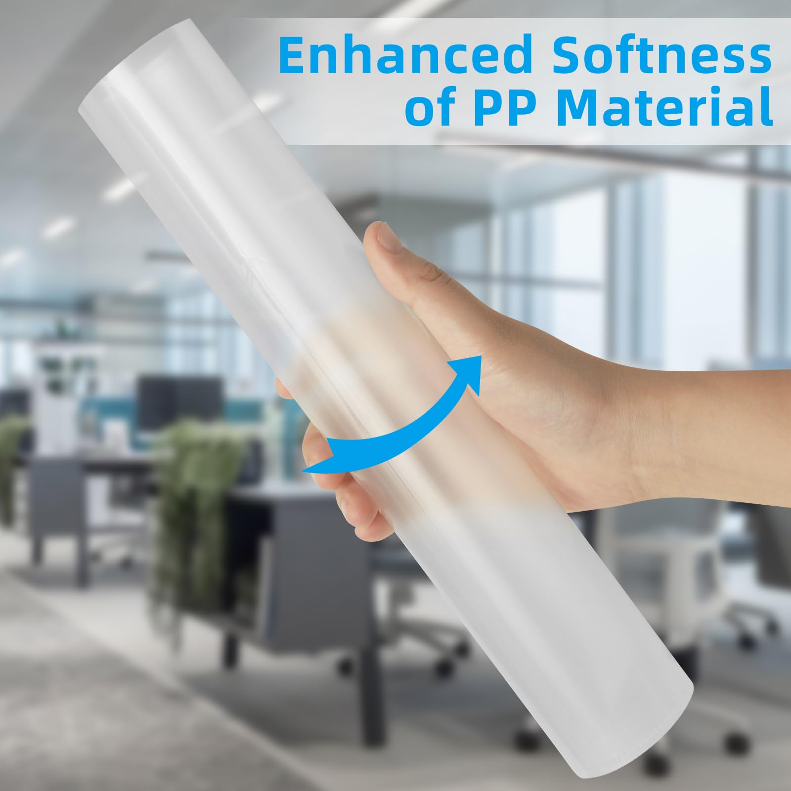 Paquete de 50 carpetas transparentes para documentos, carpetas de plástico transparentes tipo L, fundas de plástico para papel tamaño carta A4, ideal para suministros escolares y de oficina