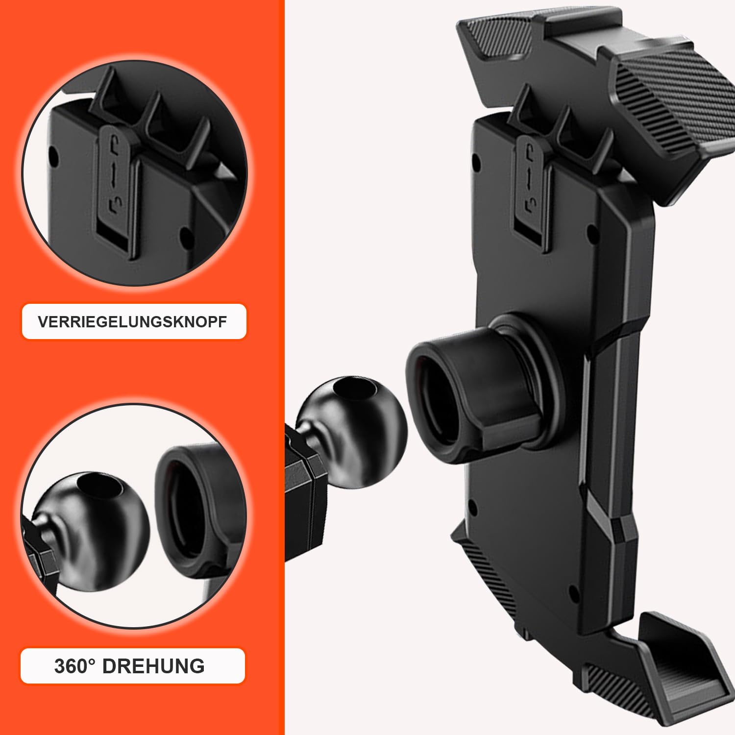 Handyhalter Für Rollstuhl & Mobility Scooter - 360° Verstellbare Navigation