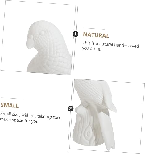 Miniatura 3 de Holibanna Adorno de cerámica para loro, manualidades, decoración de oficina, decoración del hogar, ornamento de loro, arte animal, estatua de