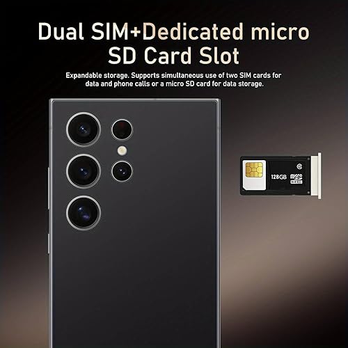 Miniatura 4 de Echoamo Teléfono C24 Ultra Desbloqueado 5G Dual SIM, 8GB+256GB Gran Almacenamiento Desbloqueado, Teléfono celular Android 14.0, Teléfono inteligente