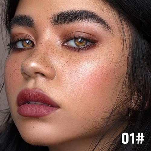 Miniatura 2 de Juego de 3 pintalabios de terciopelo mate color morado oscuro rosa y rojo malva mate de larga duración impermeable a prueba de manchas 24 horas