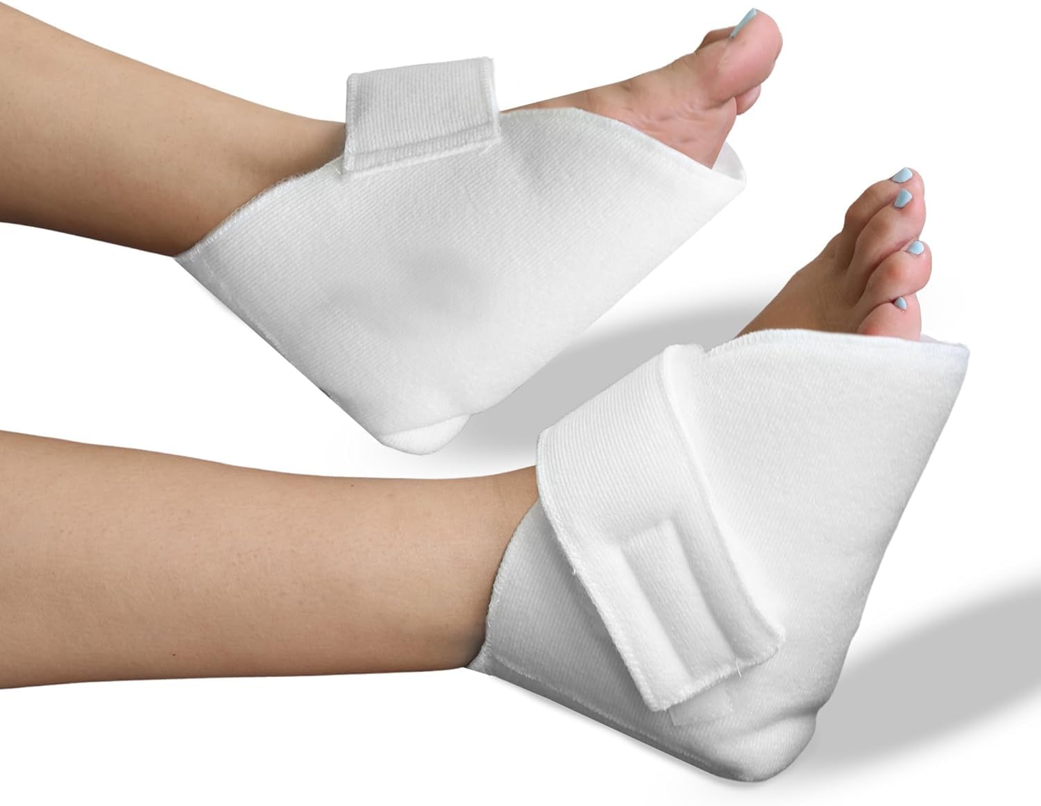 OrtoPrime Talloniere Antidecubito Bianche 1 Paio - Talloniera Ortopedica - Talloniera Antidecubito per Piaghe da Decubito - Talloniere Antidecubito Universali - Proteggi Talloni per Sedia a Rotelle