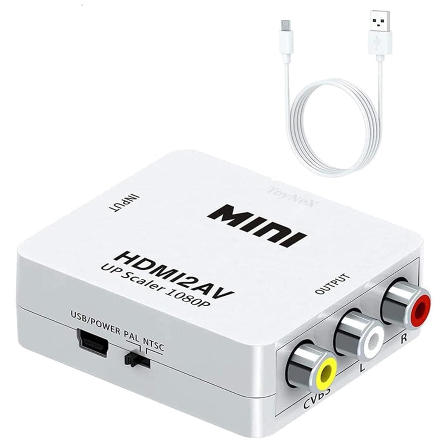 HDMI to RCA Adapter, MINI HDMI to AV Converter, Supports PAL/NTSC, CVBS Composite Video/Audio Output, Gaming Console TV Box, Laptop, Chromecast, DVD, Camera, Monitors and More.(White)-image-38