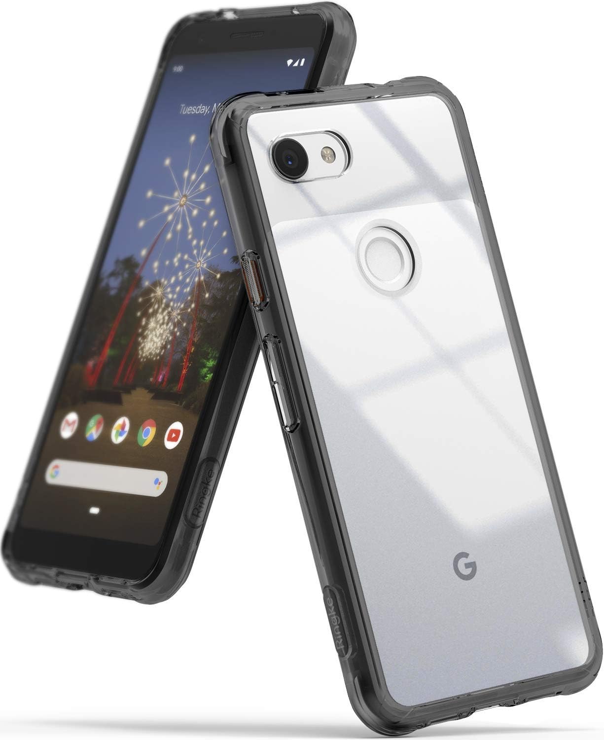 Ringke Fusion Designed for Google Pixel 3a XL Case Protective Cover 6.0" (2019) - Smoke Black