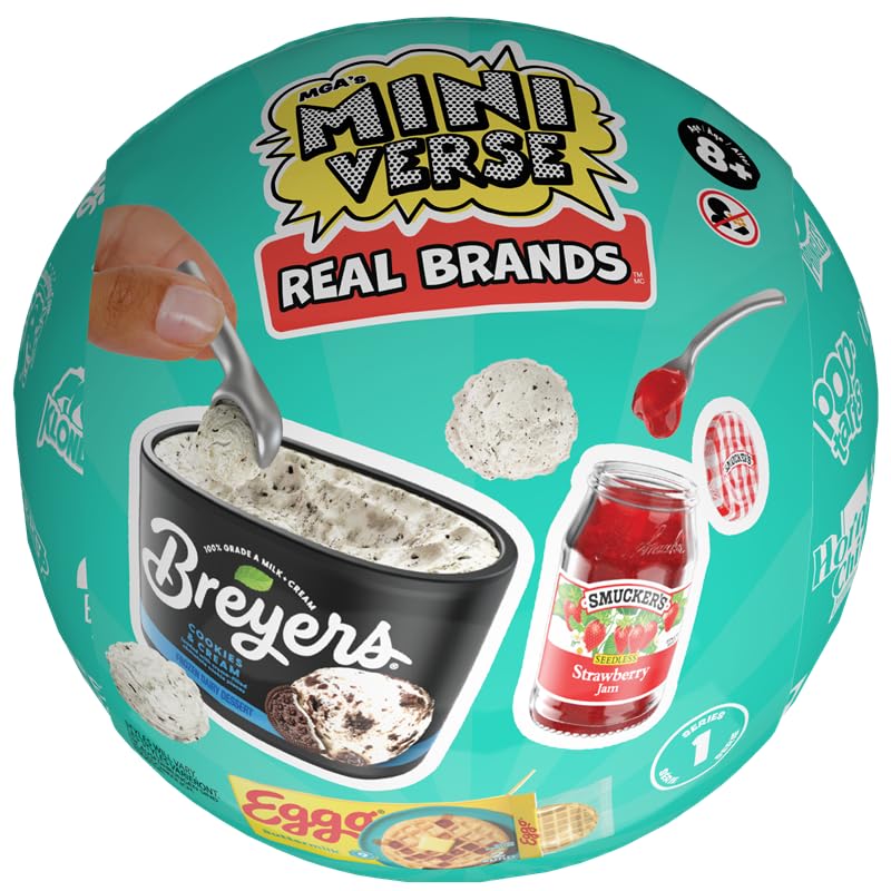 MGA's Miniverse Real Brands, 6-Pack, Mini Collectibles - Mystery Blind Packaging, Food Brands,...