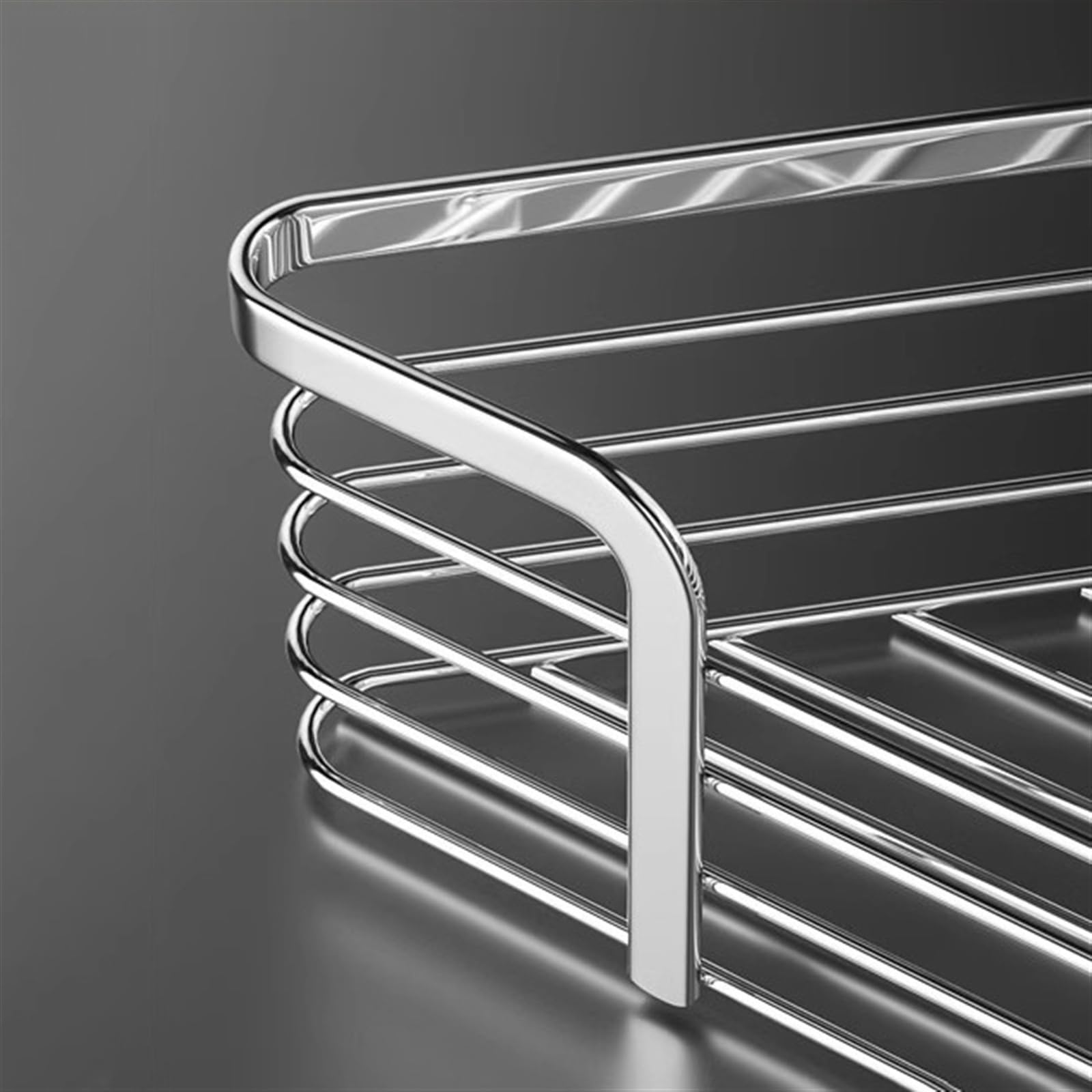 Organizador de ducha esquinero montado en la pared, estante de baño de acero inoxidable sin taladro, ahorra espacio para ducha, cocina, inodoro y azulejos