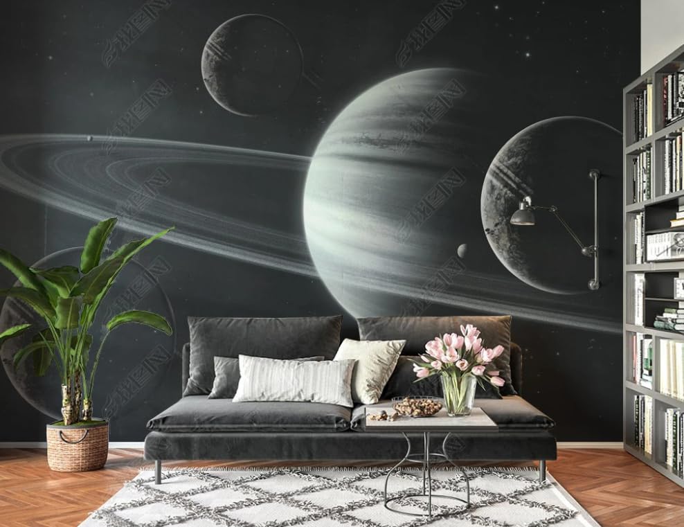 Papier peint intissé cosmic planet poster mural géant 250x175 cm pour salon