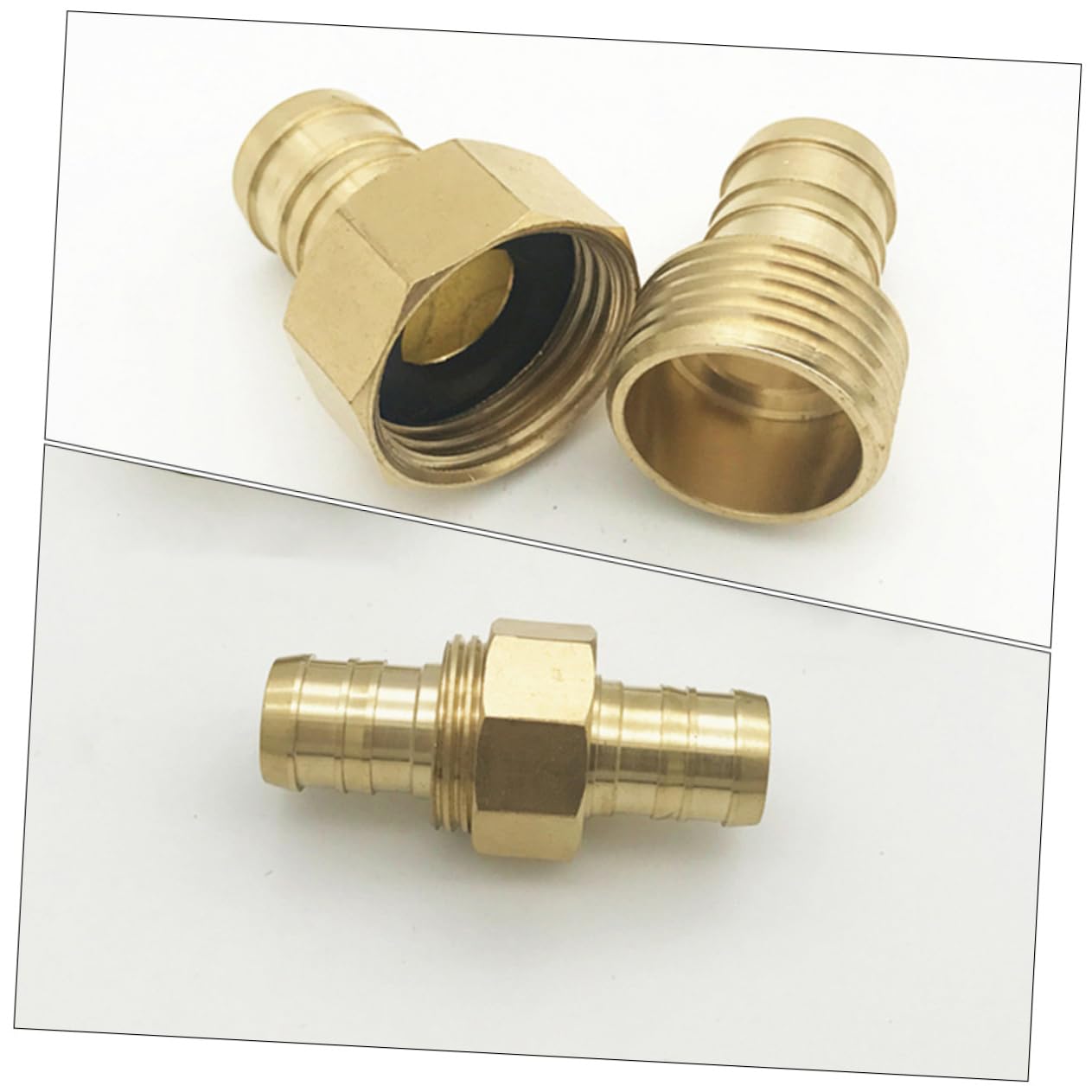 OSALADI 3 Sets Gartenschlauch-schnellverbinder 2er-Pack Messingverbinder Und Edelstahl-ringklemmen Zur Reparatur 2 Stück * 3