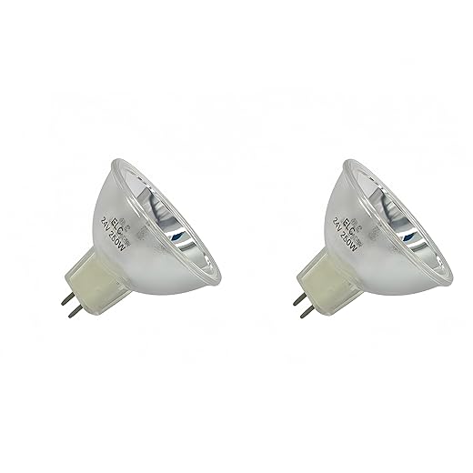 2 PCS ELC 250W 24V Bulb Base GX5.3 24v 250w Halogen Lamp OEM Replacement Bulb for ELC 250 for BC6360 1003264 64653