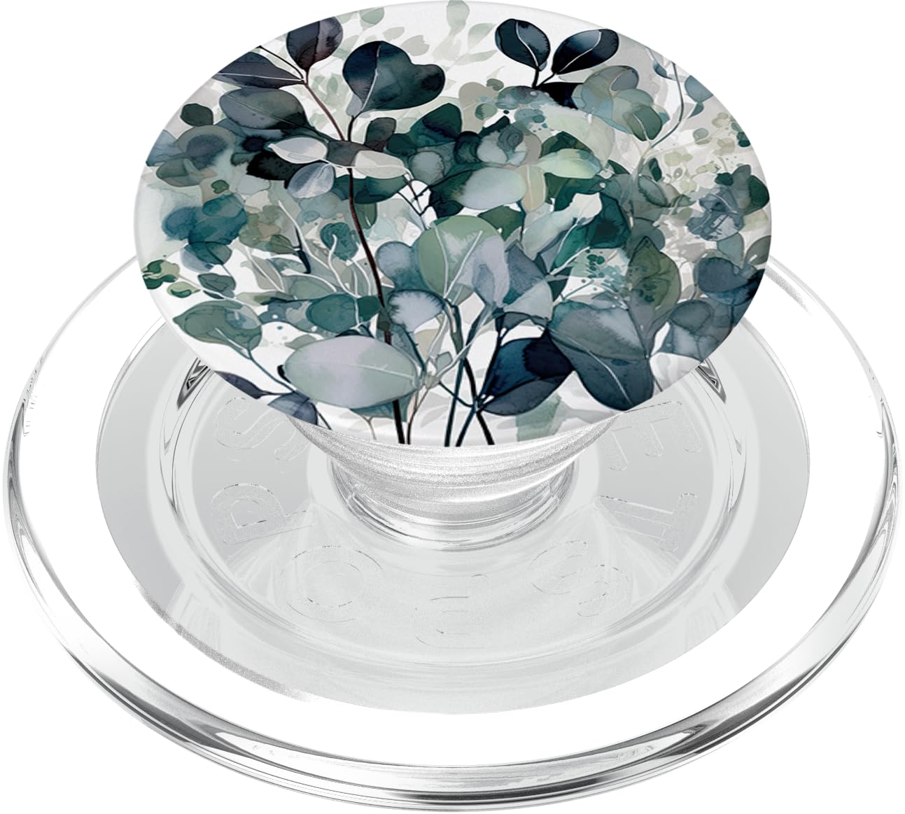 Eucalyptus Floral Flower Green Garden Pattern PopSockets PopGrip for MagSafe