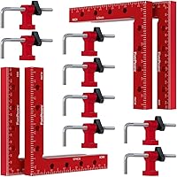 Vista 7 de Fivepears Juego de 2 abrazaderas cuadradas de posicionamiento de 90 grados para carpintería, abrazadera de esquina de ángulo recto de precisión