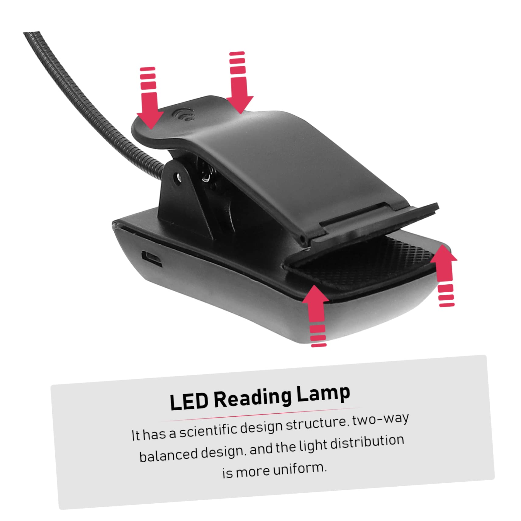 HOMSFOU 2Sets Rechargeable LED Music Stand Clip Lights Reading Book Lights Eye Protection Design for Piano Music Scores