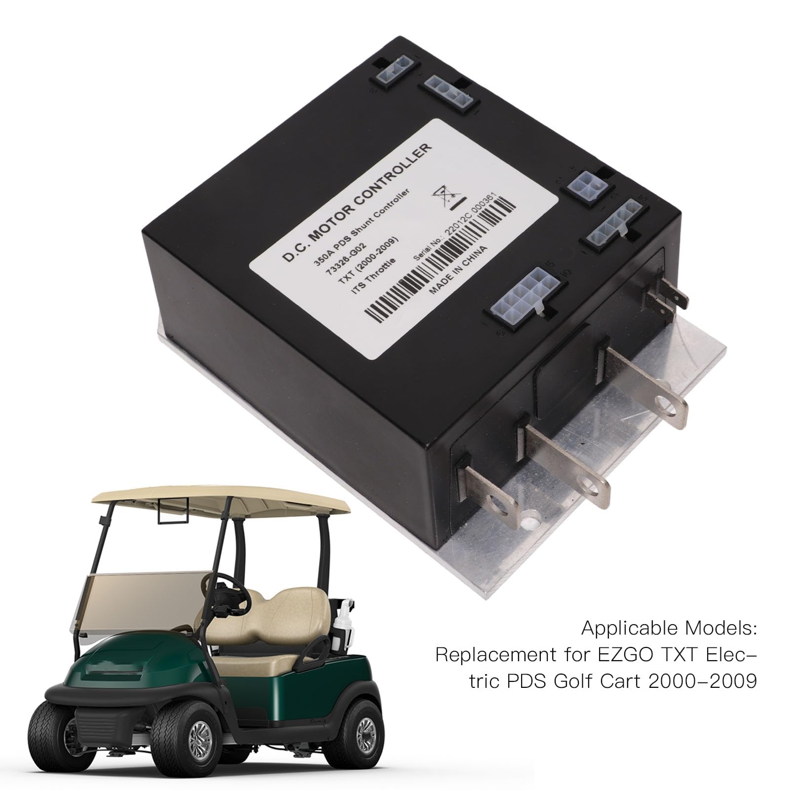 Schwarz 73326G07 Motor Controller, 36V 350A, Ersatz für EZGO TXT Electric PDS Cart 2000-2009