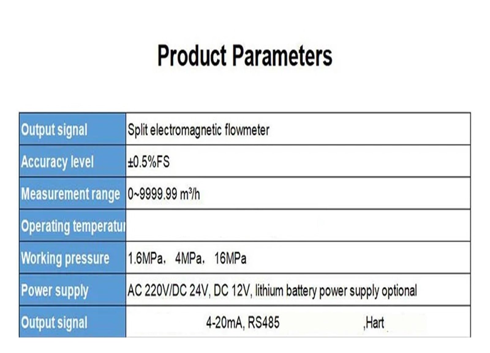 Caudalímetro Digital electromagnético Dividido(DN10 PTFE)