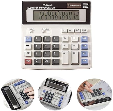 Amazon Drawihi おしゃれ 電卓 簿記 シャープ 卓上サイズ ソーラー電卓 手帳タイプ 大型液晶 電池式 実務電卓 音楽キーボード ビジネス電卓 文房具 オフィス用品
