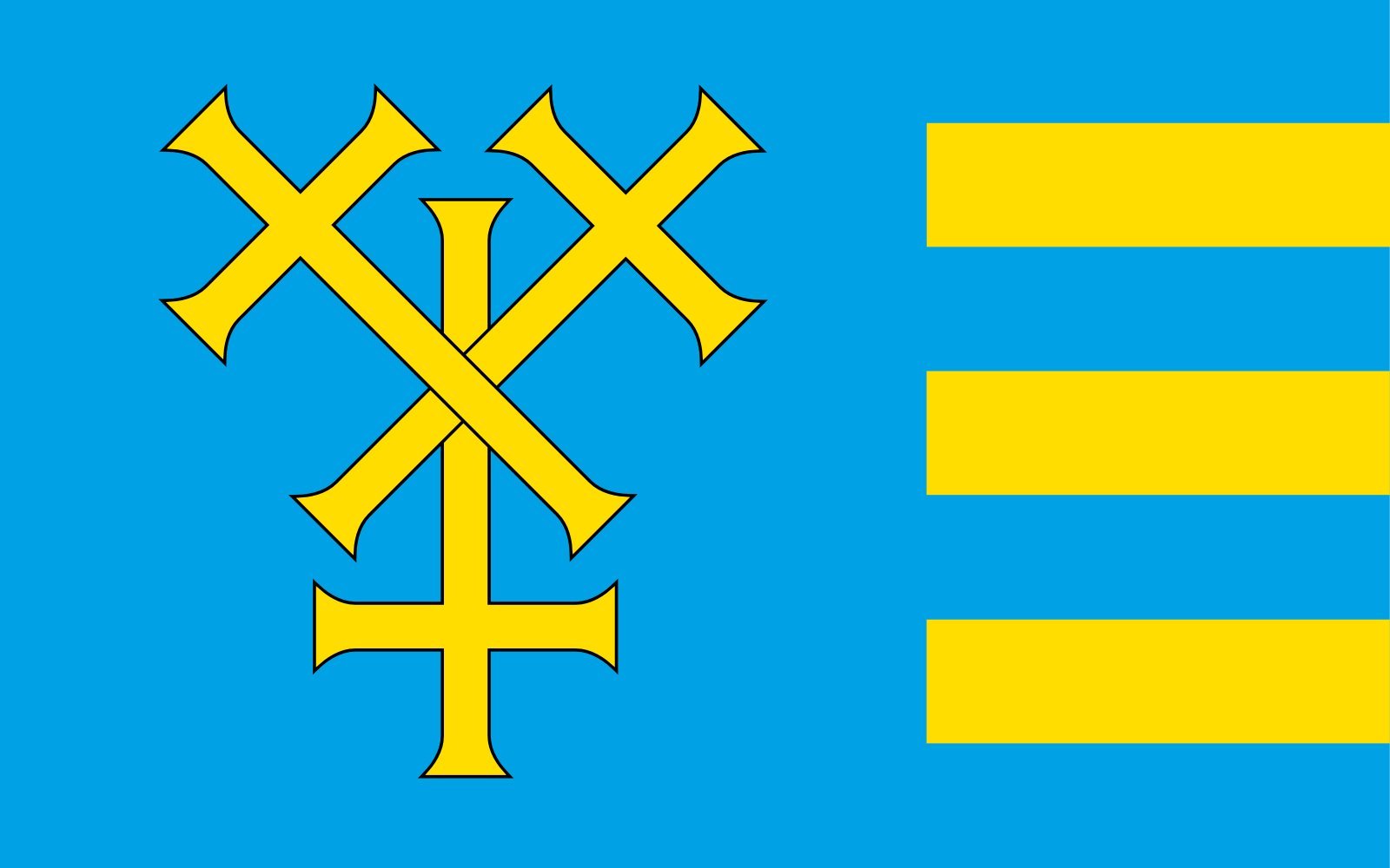Drapeau Mogilno grand format pour paysage et mât extérieur