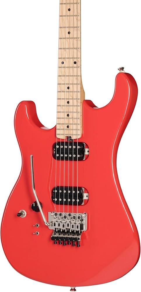 Amazon.com: Kramer 84 HH Lefty Maple Neck Floyd Rose, Radiant Red