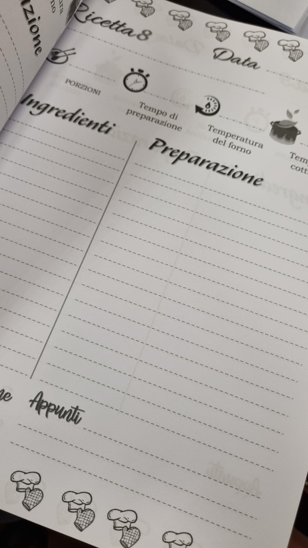 Il Mio Ricettario: Quaderno Di Ricette Personalizzabile Da - Foto 9