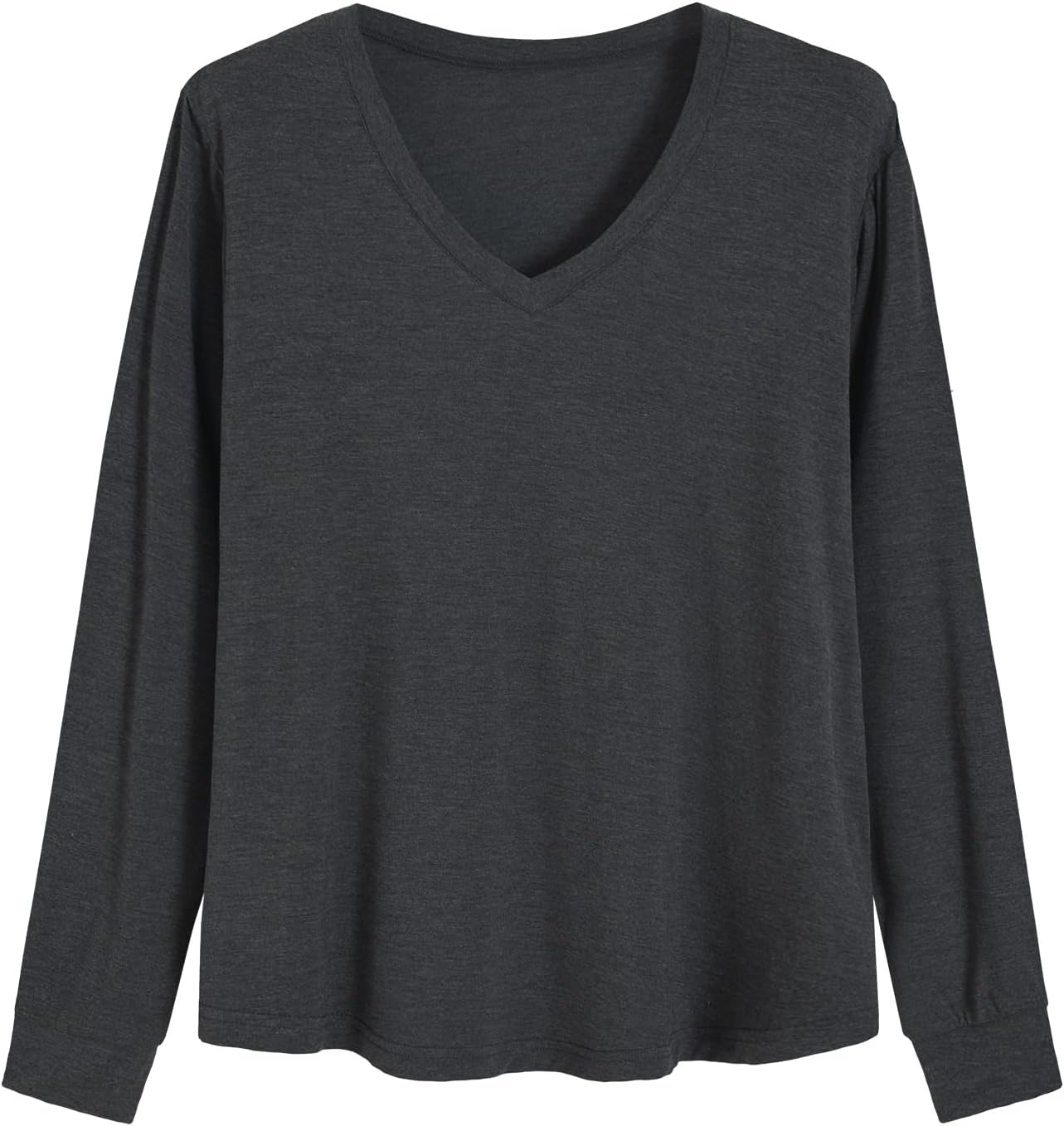 Latuza Women's Petite Pajamas Set V-Neck Top Jogger Pants - Image 2