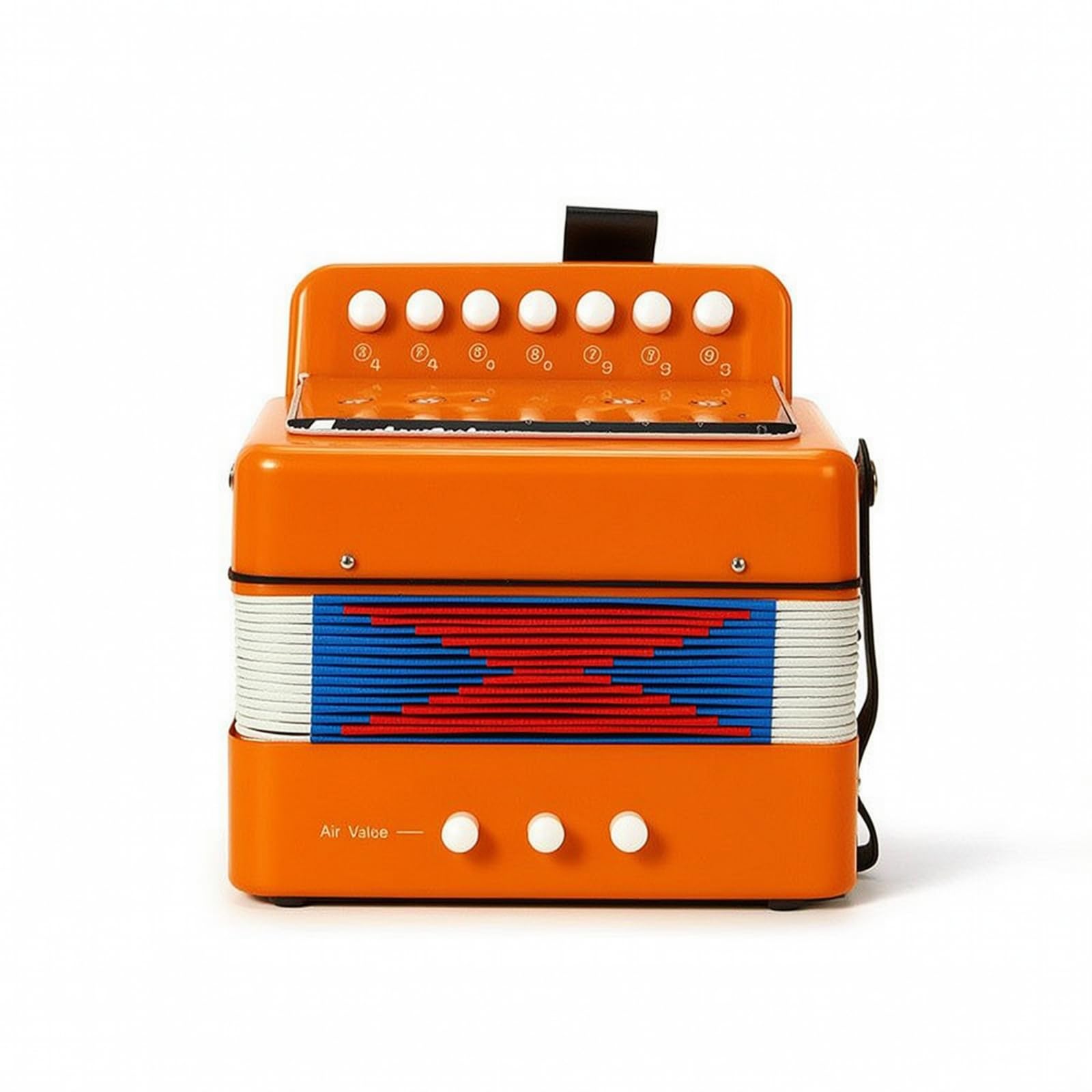 Harilla Accordéon à 7 Touches sans Pile Accordéon Jouet Débutant Instrument Musique pour Éveil Musical , Orange