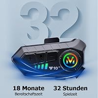 Xmenha Bluetooth Motoros Sisak Headset Mikrofonnal - 2 Személyes Intercom Kommunikációs Rendszer, Kihangosító Készlet, Vezeték Nélküli Sisak - Intercom*2 5