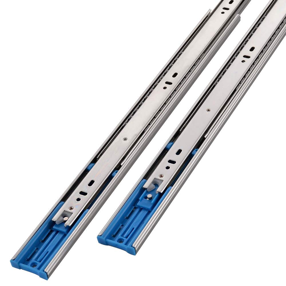 VESLA HOME5 Pairs 22 Inch Full Extension 3-Section Metal Ball Bearing Cabinet Soft Close Drawer Slides,110 LB Capacity Side Mount Slow Close Drawer Hardware Slide,14"16" 18" 20" 22" Lengths.