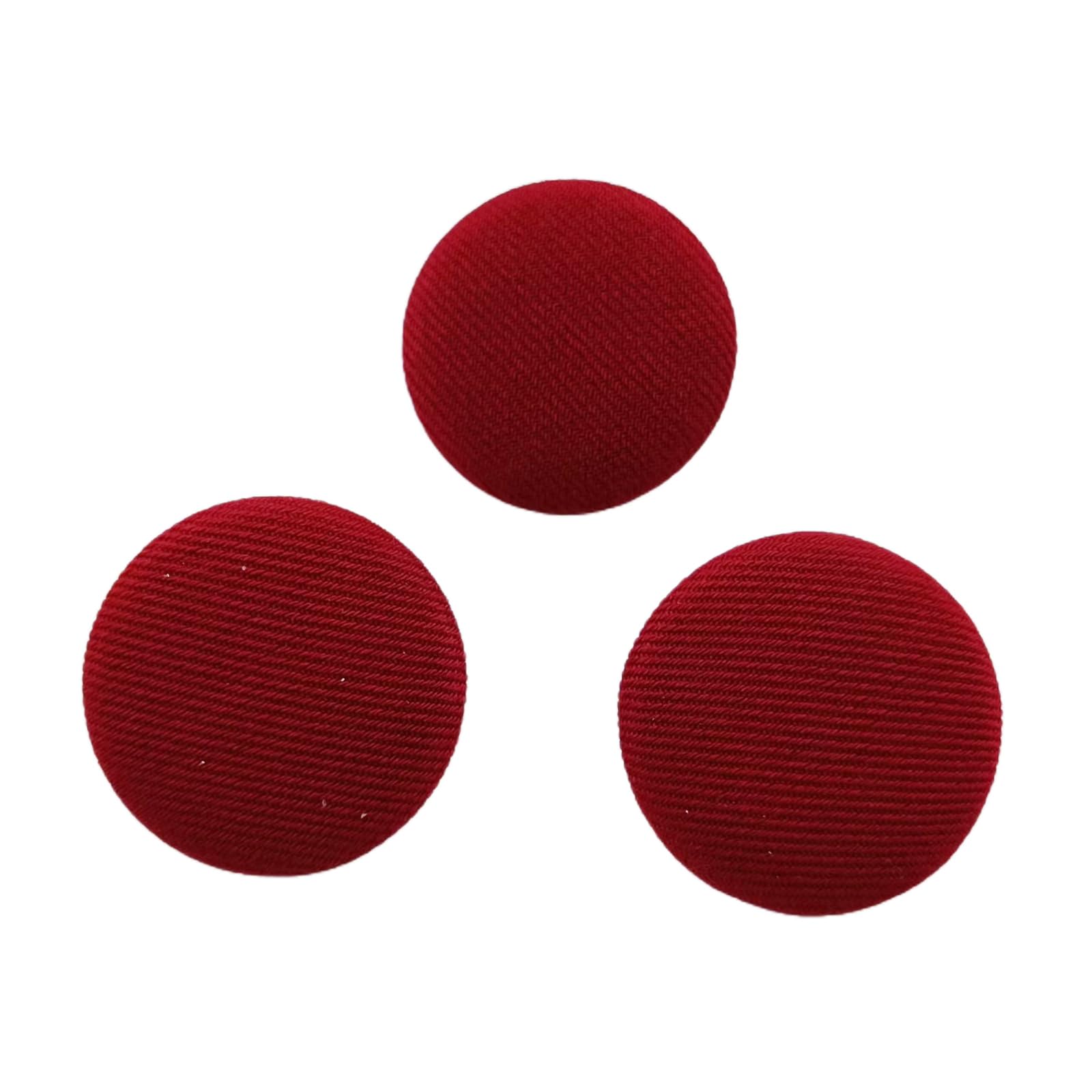 YOOGCORETT 24pcs Wine Red Fabric Cloth Covered Round Buttons with Metal Shank Buttons for Sewing DIY Crafts Handmade Making Supplies 25mm