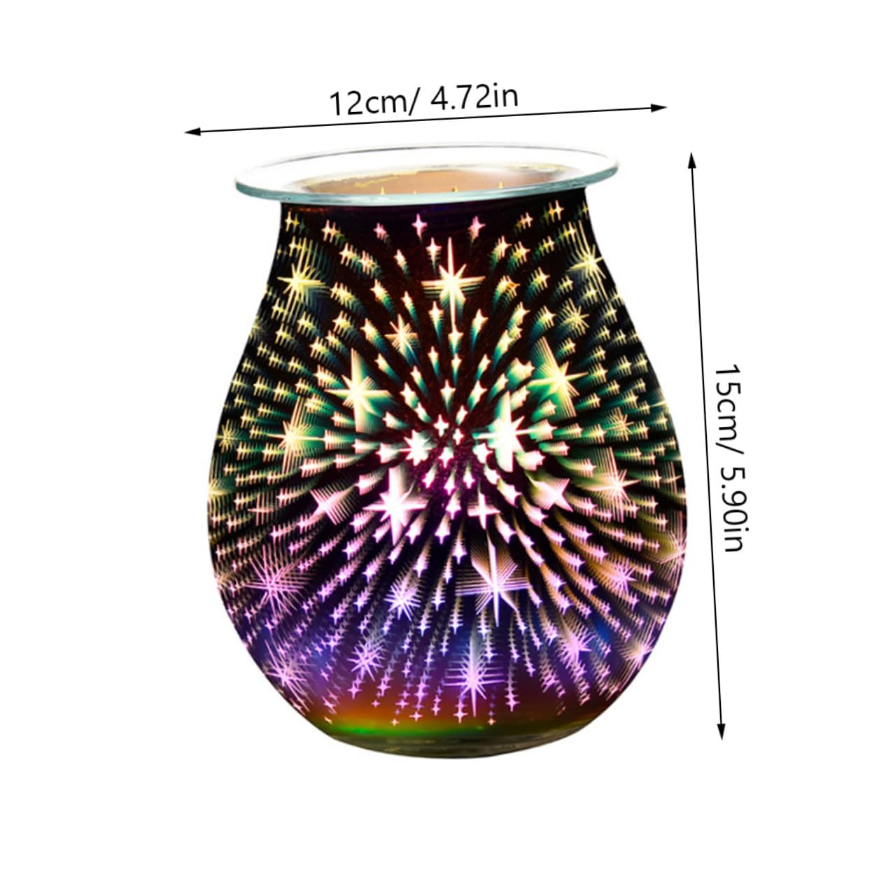 Verre Lampe à Parfum 3D Ac220v pour Bougies Parfumées