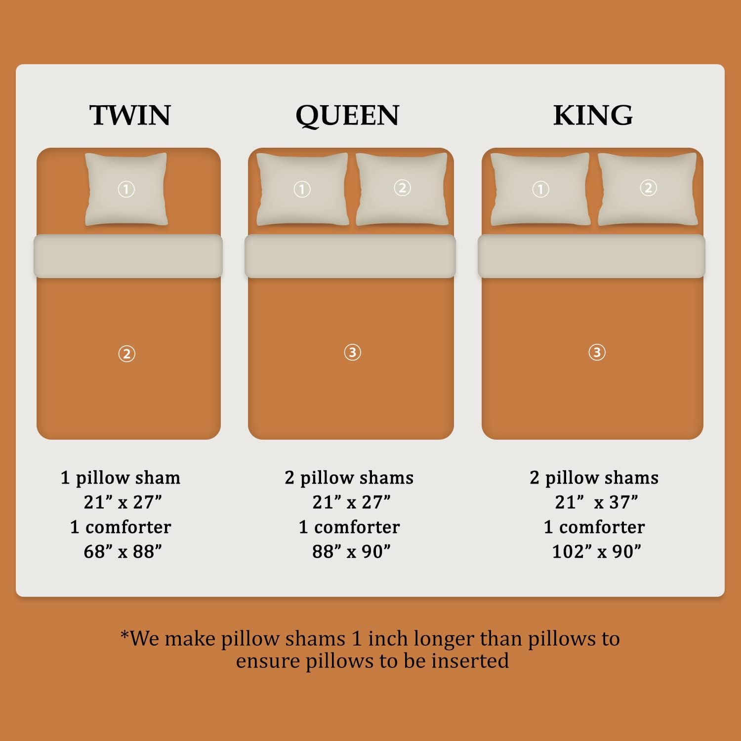 LOVTEX 2PCS Twin Size Comforter Sets - Ultra Soft Washed Microfiber Comforter Sets for Twin Size Bed - Reversible Down Alternative Comforter with 1 Pillow Sham(Caramel/Beige)