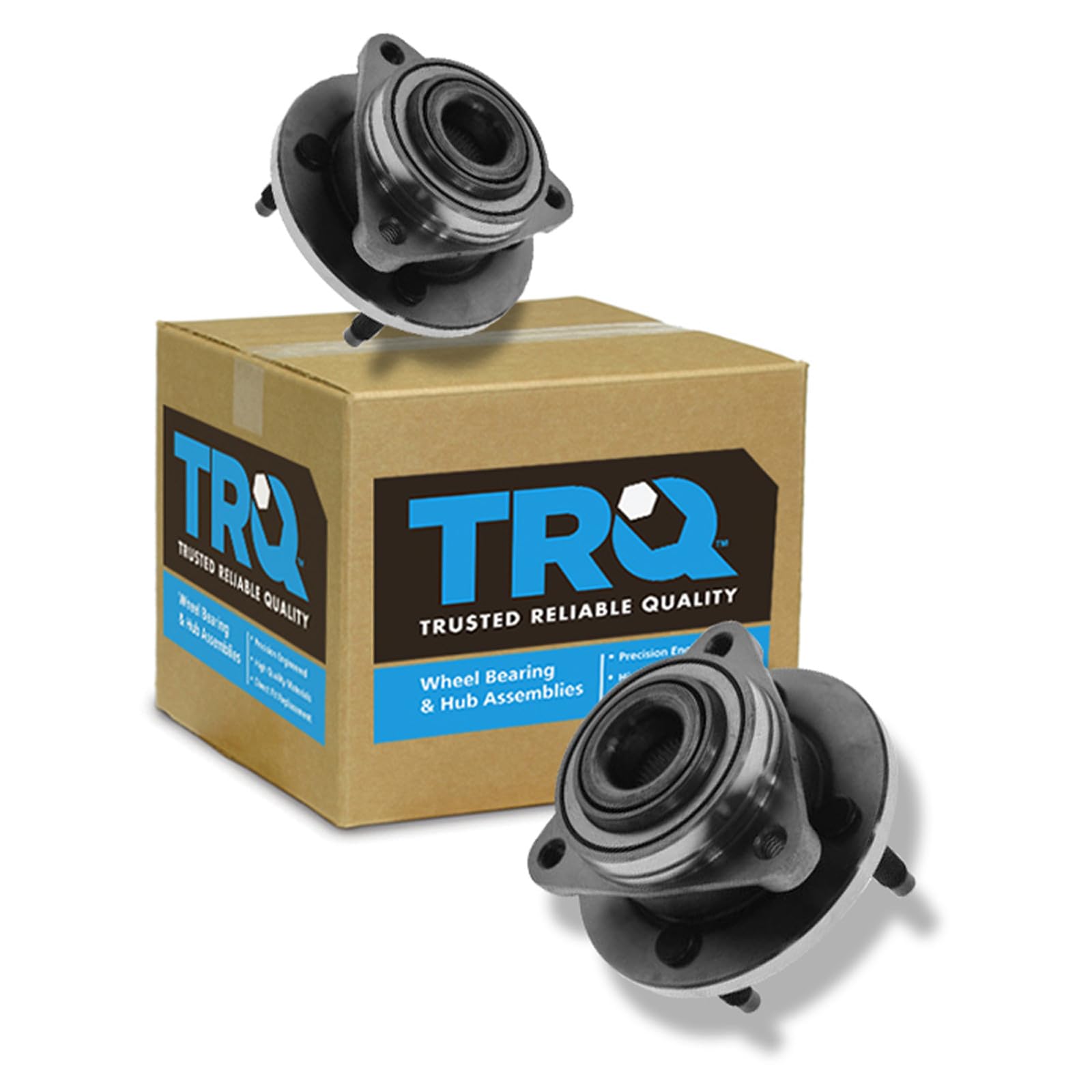 TRQ Front Left and Right Wheel Bearing and Hub Assembly Set 2 Piece