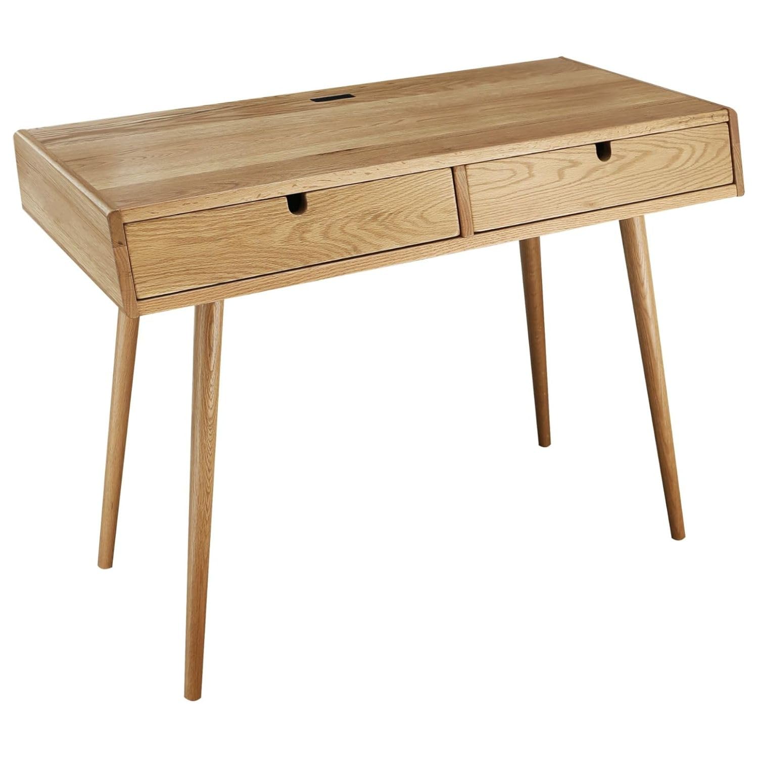 Amazon.com: Oakestry Freedom Desk Natural Oak Wood USB Ports