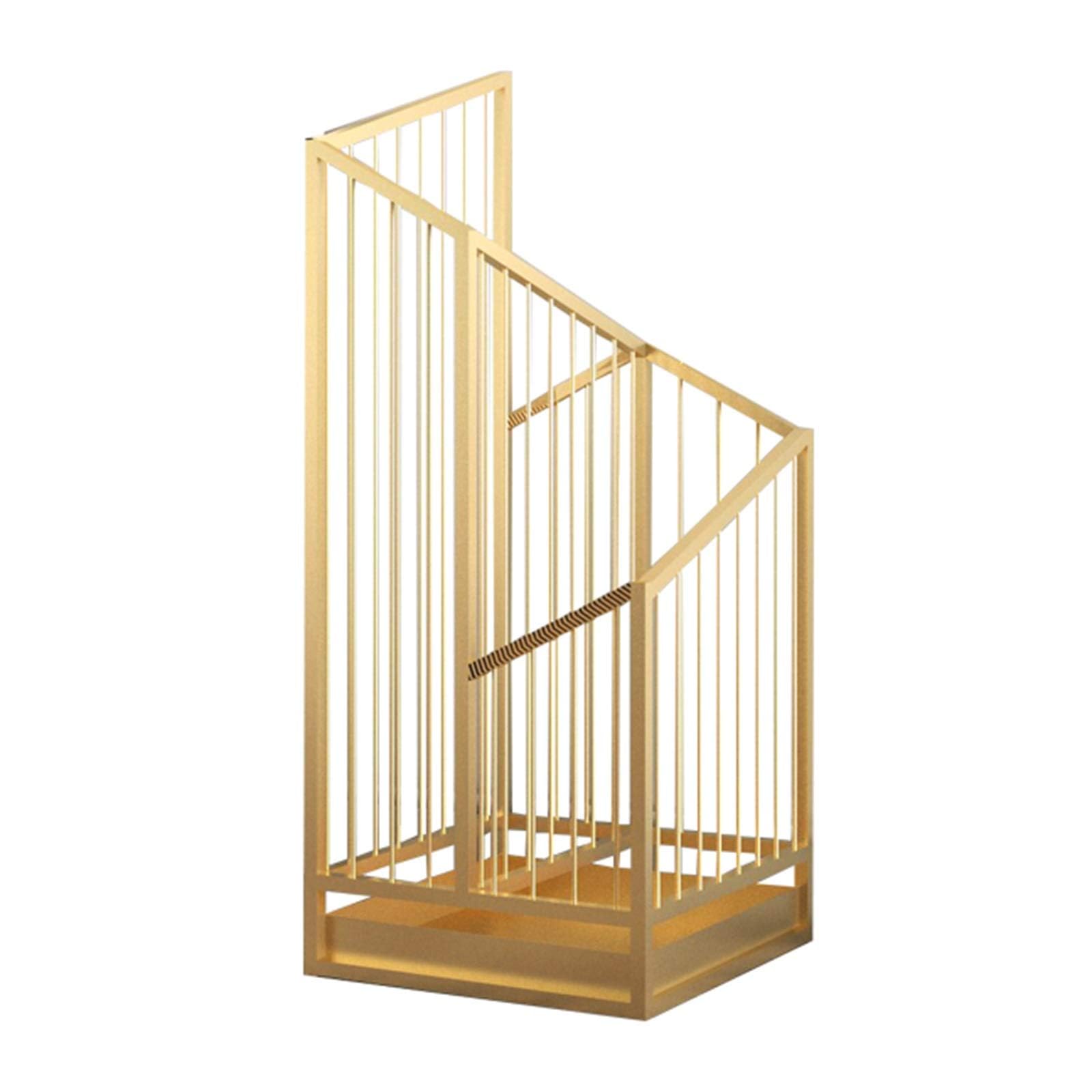 FCXWEVR Metal Umbrella Stand with Drip Tray Quick-Drying Support for Home Hotel Office Entryway Stylish Gold Display for Canes and Umbrellas