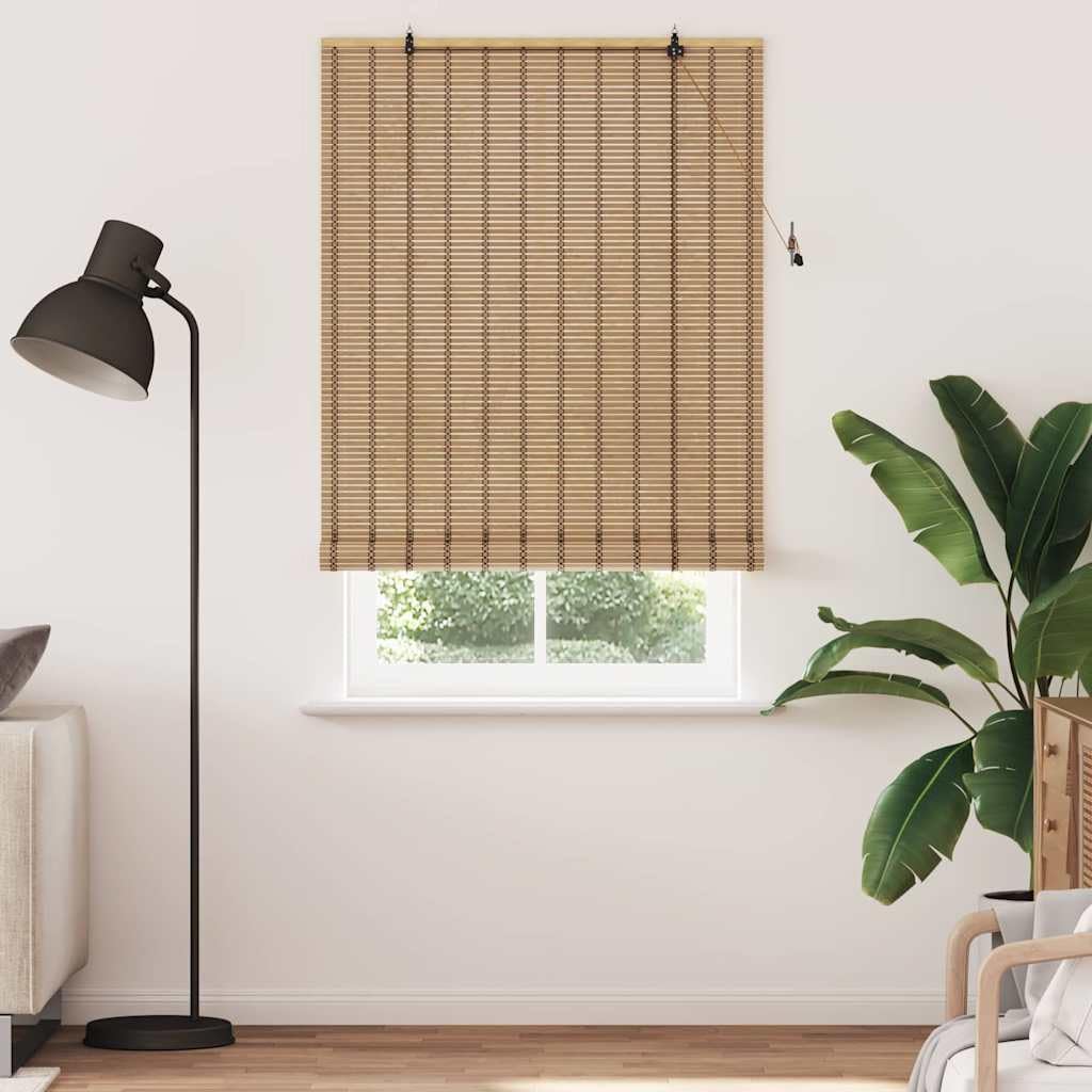 Store Enrouleur Bambou Naturel 120 x 220 cm pour fenêtre intérieur, Installation Polyvalente avec contrôle lumière Ajustable, Protection Solaire tamisant, décoration Salon Chambre Bureau